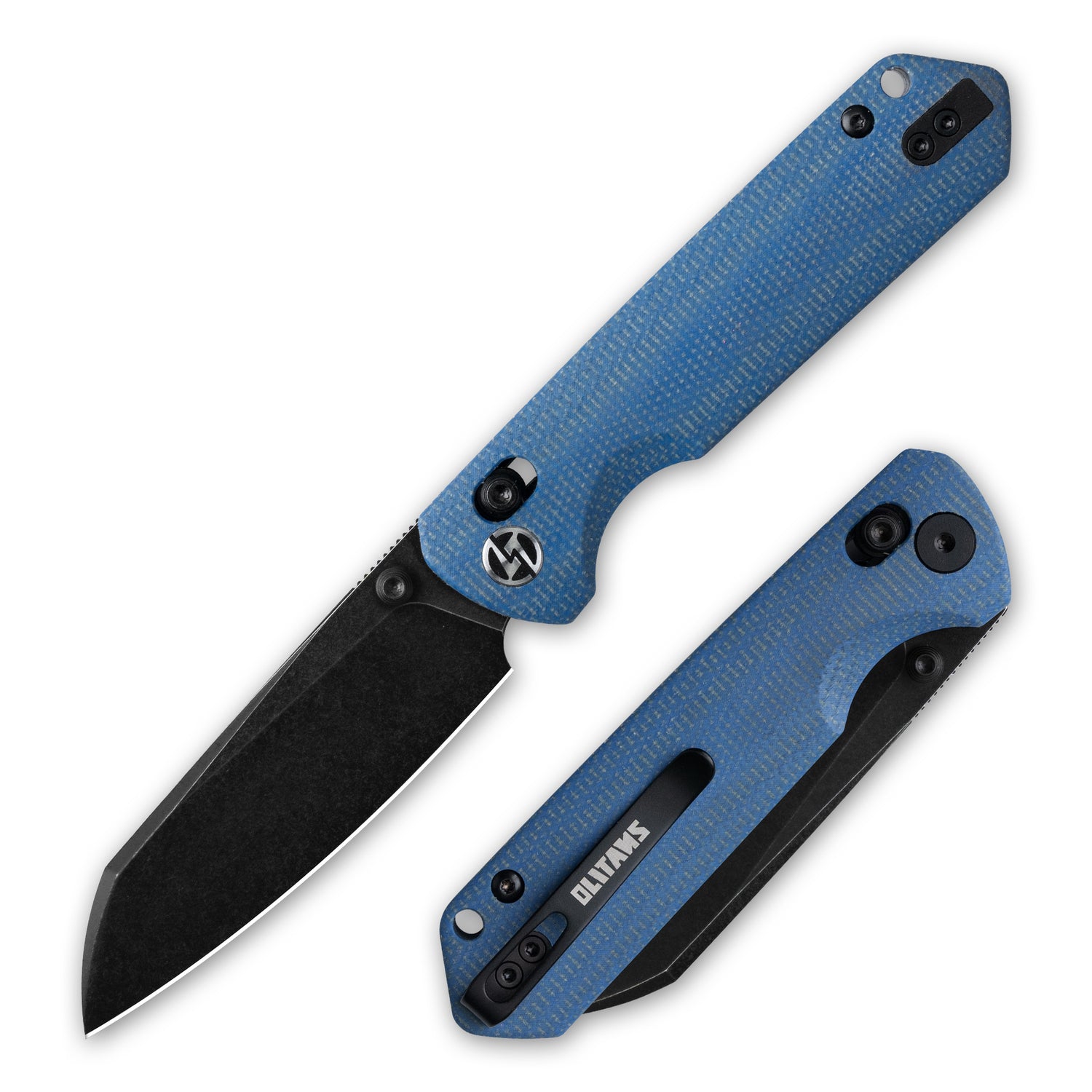King Penguin G062 Folding Knife 3.35'' 14C28N BLADE+Micarta HANDLE- Crossbar Lock-Thumb Stud