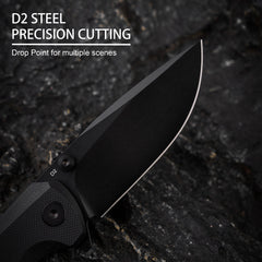 G061 Folding Knife ( 2.91''+D2+G10 )- Liner LOCK-THUMB STUD-OLITANS