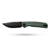 Gecko SE G080 (3.07''+SLD Magic+PVD+Green Micarta)-Liner Lock-thumb stud
