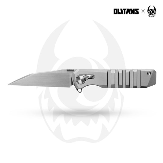Hoopoe T082(3.42"+S45VN + Silver Titanium)- Horizontal Hand Satin