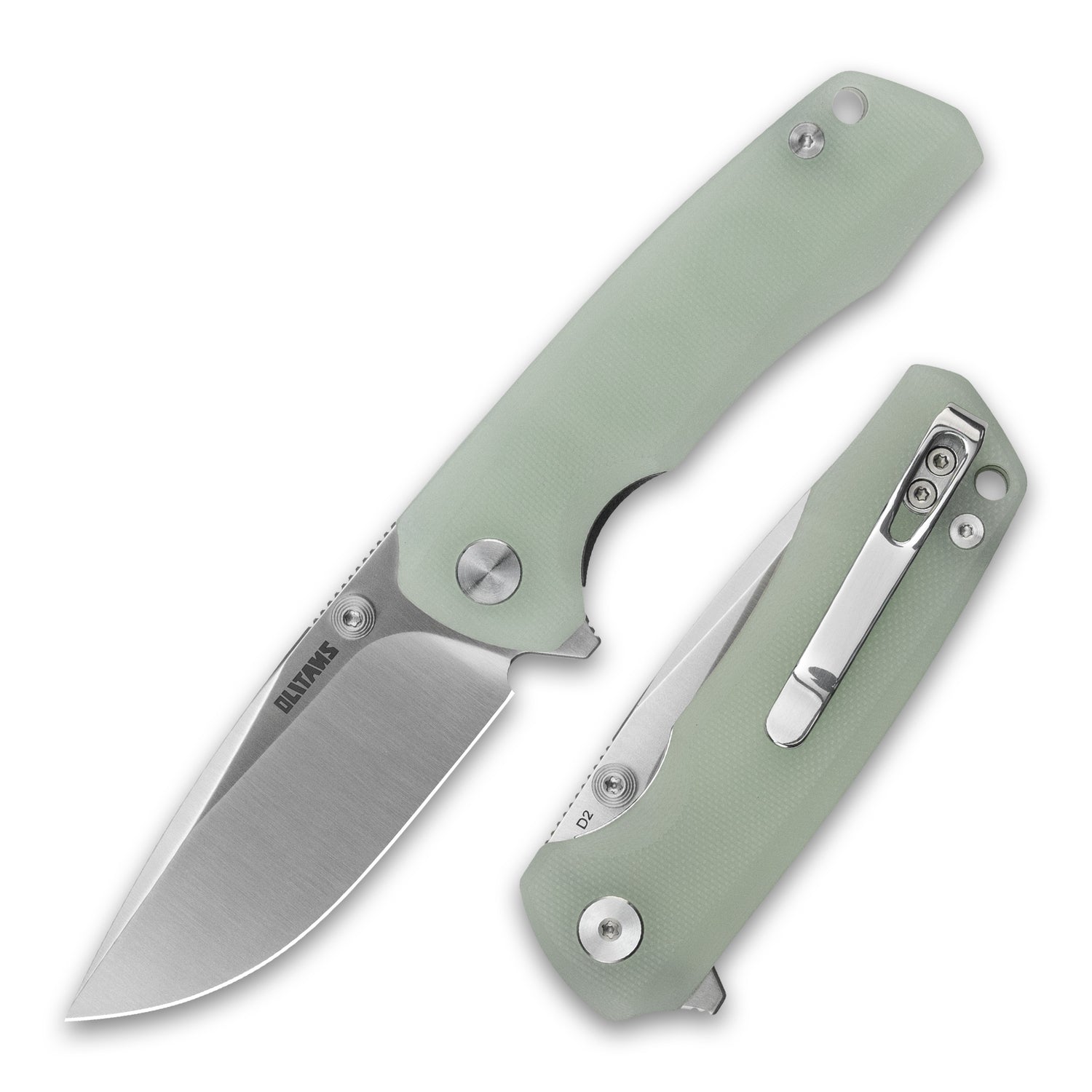 G061 Folding Knife 2.91'' D2 BLADE+G10 HANDLE- Liner LOCK-THUMB STUD