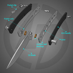Maximus G066 (3.5"+D2+G10 ) Liner Lock