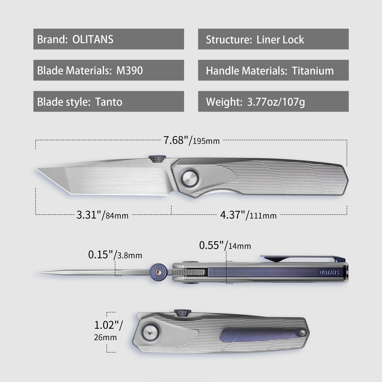 Stealth II T069 Folding Knife – (3.31