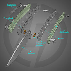 Maximus G066 (3.5"+D2+G10 ) Liner Lock
