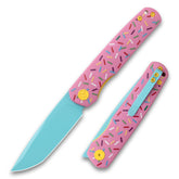 Stealth G047 3'' 14C28N Blade Pocket Knife, G10 Handle, Liner Lock, Front Flipper