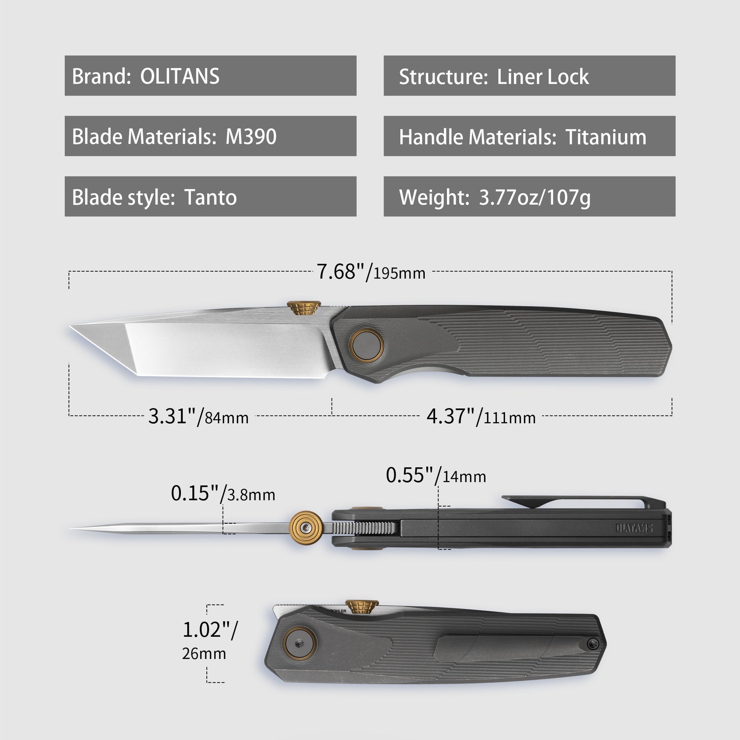 Stealth II T069 Folding Knife – (3.31