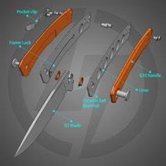 Maximus G066 (3.5"+D2+G10 ) Liner Lock