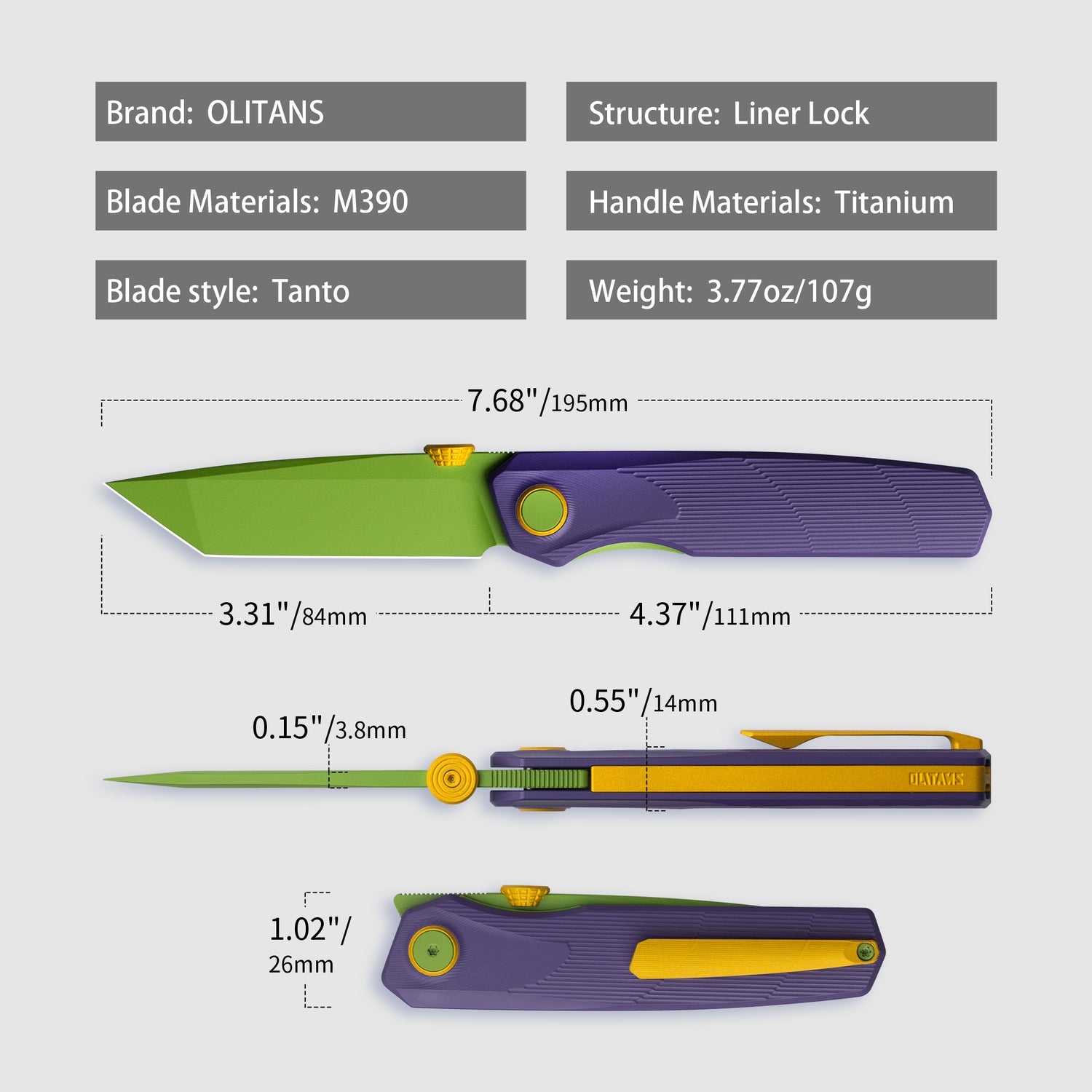 Stealth II T069 Folding Knife – (3.31