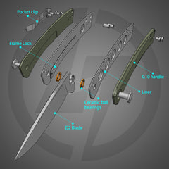 Maximus G066 (3.5"+D2+G10 ) Liner Lock