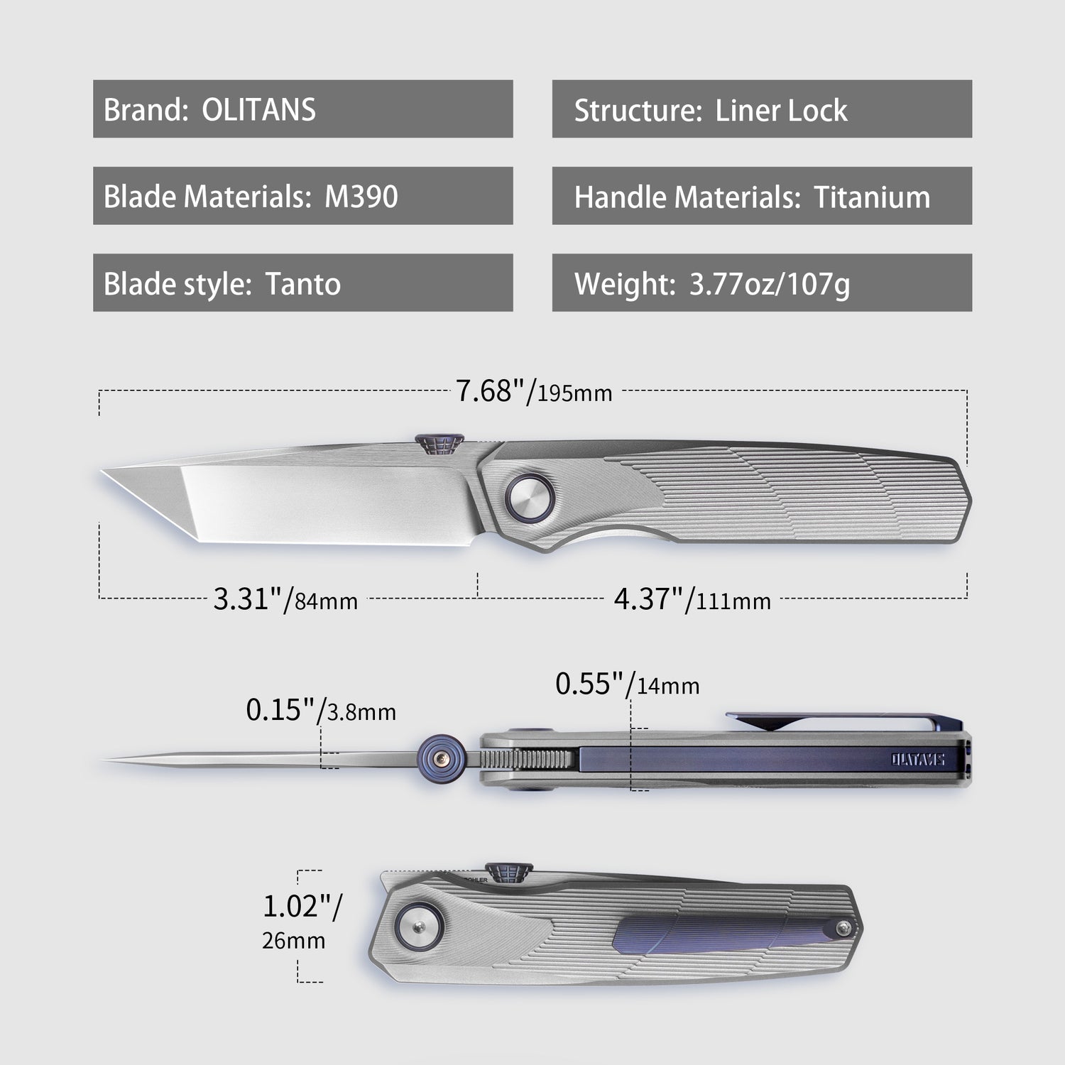 Stealth II T069 Folding Knife – (3.31