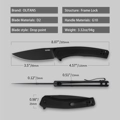 Maximus G066 (3.5"+D2+G10 ) Liner Lock