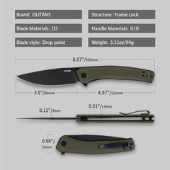 Maximus G066 (3.5"+D2+G10 ) Liner Lock