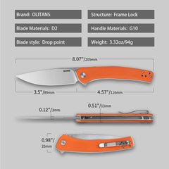 Maximus G066 (3.5"+D2+G10 ) Liner Lock