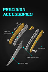 G059 Folding Knife – 3.38" D2 Blade, G10 Handle, Triple Open | Olitans