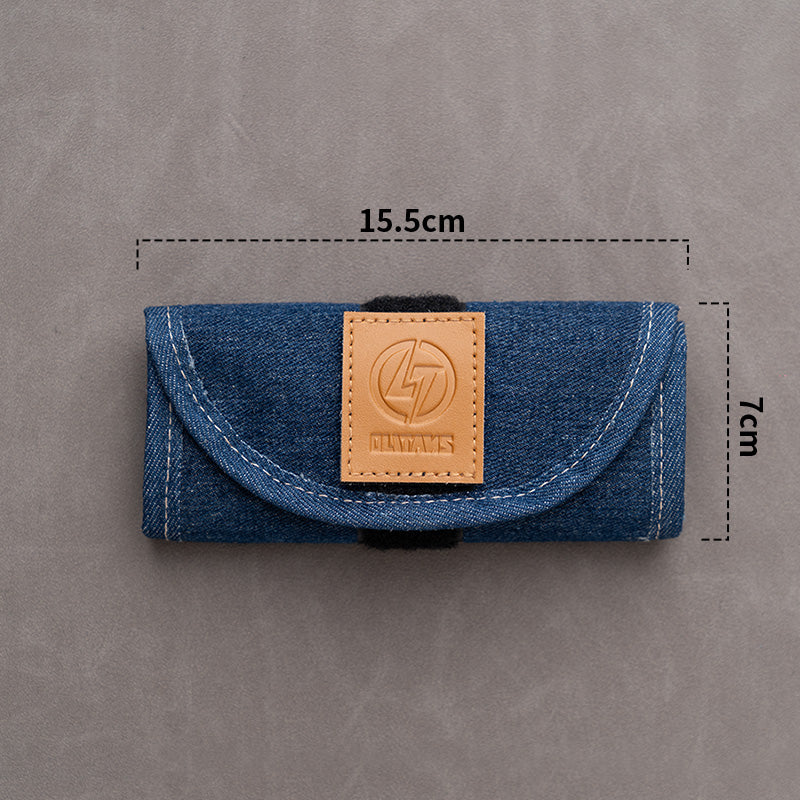 Olitans Denim Knife Roll Pouch