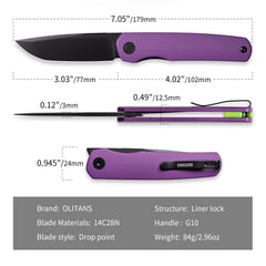 Stealth G047(3.07'' +14C28N +G10)Liner Lock-Front Flipper
