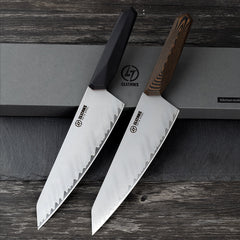 Chef's Knife, 8 in Professional Chef Kinfe VG-10, Ultra Sharp Kitchen Knife, G10 Handle (Black)