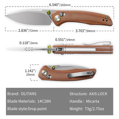 AVIS G079(2.83''+14C28N+Micarta)Crossbar Lock