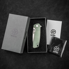 G061 Folding Knife ( 2.91''+D2+G10 )- Liner LOCK-THUMB STUD-OLITANS