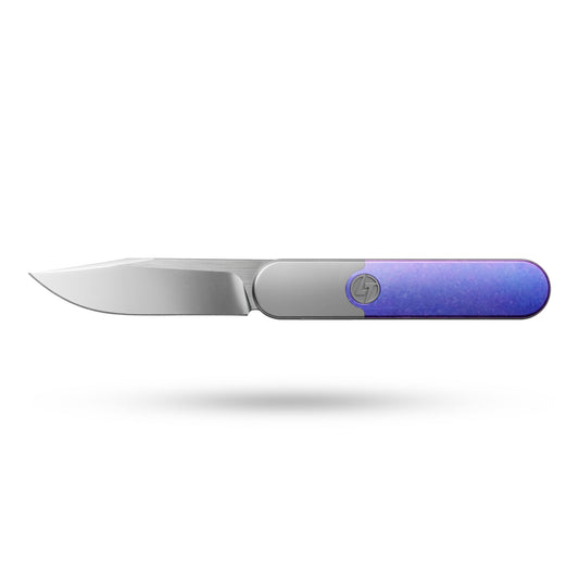 Rocket XL T081 (3.07''+M390+Purple Crystallized Titanium)-Liner Lock-Front Flipper
