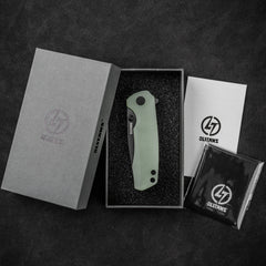 G061 Folding Knife ( 2.91''+D2+G10 )- Liner LOCK-THUMB STUD-OLITANS