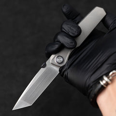 Stealth II T069 Folding Knife – (3.31" Tanto + Böhler M390 + Titanium-Brushed) – OLITANS