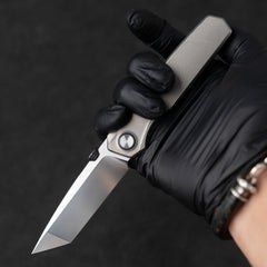 Stealth II T069 Folding Knife – (3.31" Tanto + Böhler M390 + Titanium) – OLITANS