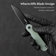 Rocket Wharncliffe Flipper Knife (2.76"-D2 Blade-G10)-G067