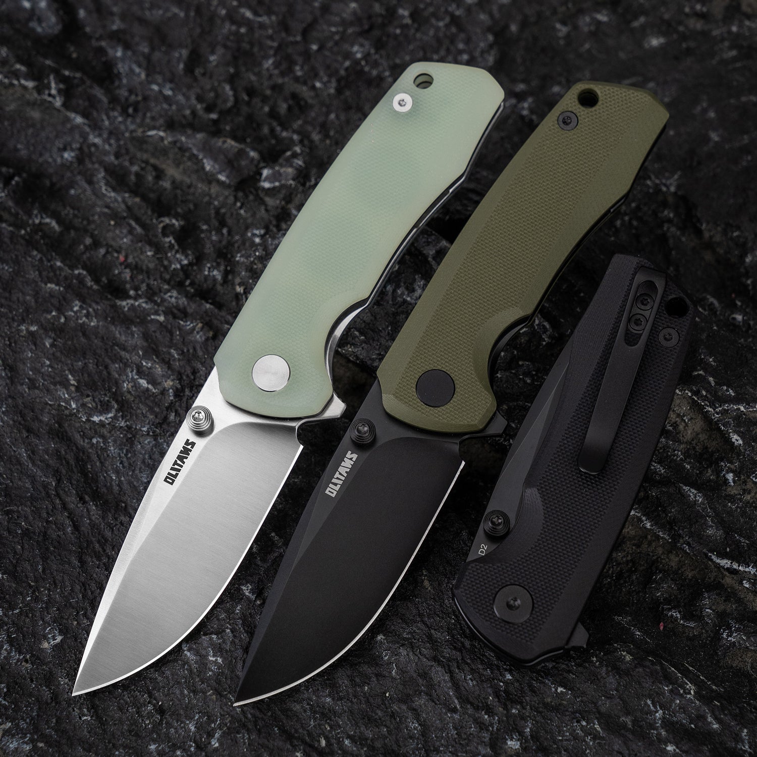 G061 Folding Knife 2.91'' D2 BLADE+G10 HANDLE- Liner LOCK-THUMB STUD
