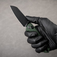 King Penguin G062 Folding Knife (3.35''+14C28N+Micarta Handle)-Crossbar Lock-Thumb Stud-Olitans