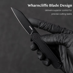 Rocket Wharncliffe Flipper Knife (2.76"-D2 Blade-G10)-G067