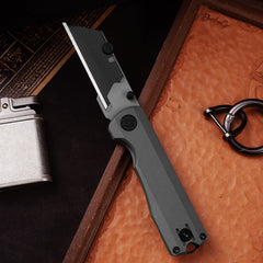 Ti NOVA T078 Utility Knife (2.68"+SK5 Blade+Titanium)Blade x10