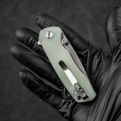 G061 Folding Knife ( 2.91''+D2+G10 )- Liner LOCK-THUMB STUD-OLITANS