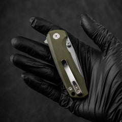 G061 Folding Knife ( 2.91''+D2+G10 )- Liner LOCK-THUMB STUD-OLITANS