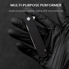 Rocket Wharncliffe Flipper Knife (2.76"-D2 Blade-G10)-G067