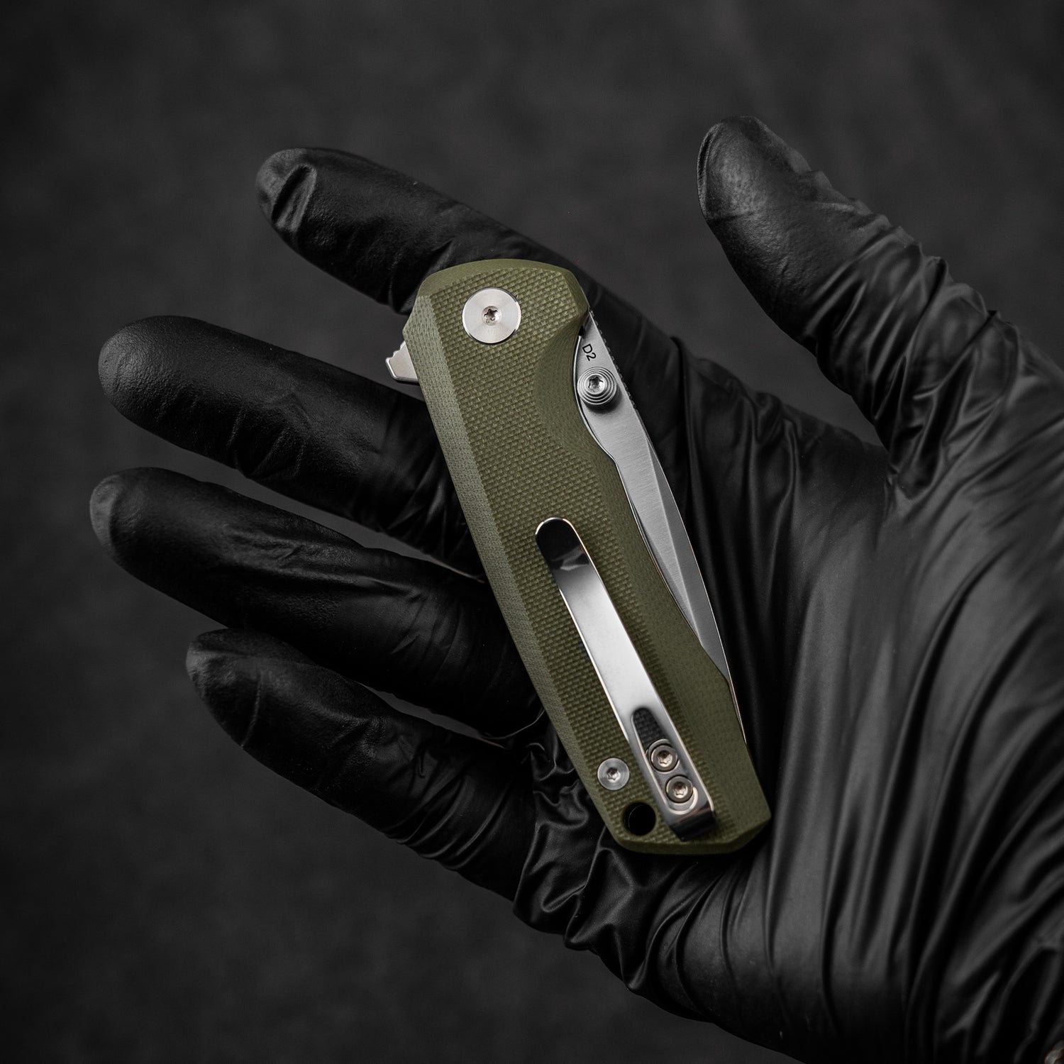 G061 Folding Knife 2.91'' D2 BLADE+G10 HANDLE- Liner LOCK-THUMB STUD
