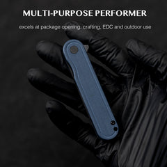 Rocket Wharncliffe Flipper Knife (2.76"-D2 Blade-G10)-G067