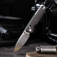 Ti-Aero T075 Folding Knife –(3.23"+Bohler M390 +Titanium)- OLITANS