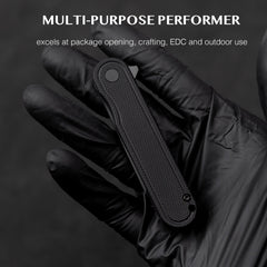 Rocket Wharncliffe Flipper Knife (2.76"-D2 Blade-G10)-G067