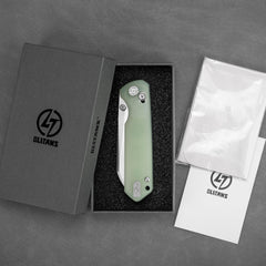 King Penguin G062 Folding Knife (3.35''+14C28N+G10 Handle)-Crossbar Lock-Thumb Stud-Olitans