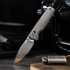 Ti-Aero T075 Folding Knife –(3.23"+Bohler M390 +Titanium)- OLITANS