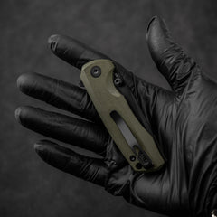 G061 Folding Knife ( 2.91''+D2+G10 )- Liner LOCK-THUMB STUD-OLITANS