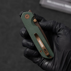 Lemon Shark G071(3.27"+10Cr15Mov+Micarta Handle+PVD)-Liner Lock-Olitans