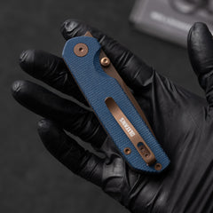 Lemon Shark G071(3.27"+10Cr15Mov+Micarta Handle+PVD)-Liner Lock-Olitans