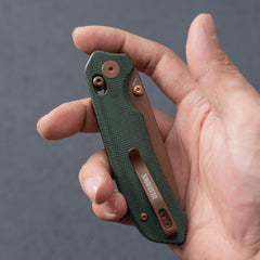 Pureline G031 (3.3"+14C28N+Micarta )Axis lock-thumb stud