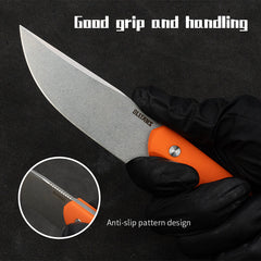 G063 Fixed Blade Knife 3.46'' 14C28N steel Blade, 4.09'' G10 handle Field Utility Knife with Kydex Sheath for Outdoor Camping Hiking