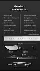 G059 Folding Knife – 3.38" D2 Blade, G10 Handle, Triple Open | Olitans