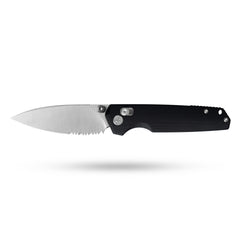 Youth Bird Serrated Pocket Knife (3''+14C28N+G10)-Crossbar Lock-Thumb stud-G053