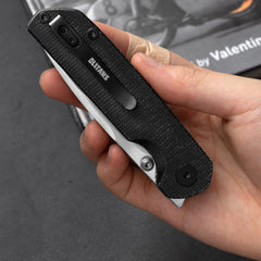 Lemon Shark G071(3.27"+10Cr15Mov+Black Micarta)-Liner Lock