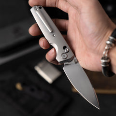 Ti-Aero T075 Folding Knife –(3.23"+Bohler M390 +Titanium)- OLITANS